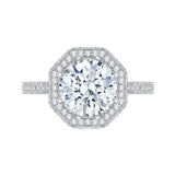 18 Kt White Gold Carizza Boutique Bridal Engagement Ring