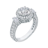 18 Kt White Gold Carizza Boutique Bridal Engagement Ring
