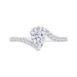 14 Kt White Gold Carizza Bridal Engagement Ring