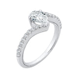 14 Kt White Gold Carizza Bridal Engagement Ring