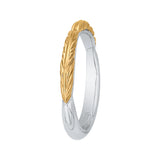 14 Kt White & Yellow Gold Carizza Bridal Wedding Band