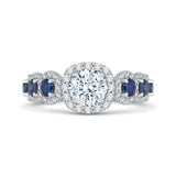 14 Kt White & Yellow Gold Carizza Bridal Engagement Ring