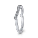 14 Kt White Gold Carizza Bridal Wedding Band