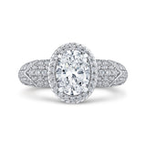14 Kt White Gold Carizza Bridal Engagement Ring