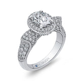 14 Kt White Gold Carizza Bridal Engagement Ring