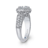 14 Kt White Gold Carizza Bridal Engagement Ring