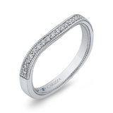 14 Kt White Gold Carizza Bridal Wedding Band