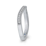 14 Kt White Gold Carizza Bridal Wedding Band