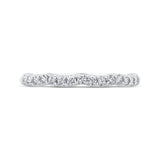 14 Kt White Gold Carizza Bridal Wedding Band