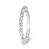 14 Kt White Gold Carizza Bridal Wedding Band