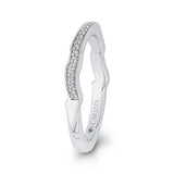 14 Kt White Gold Carizza Bridal Wedding Band