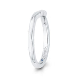 14 Kt White Gold Carizza Bridal Wedding Band