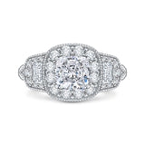 14 Kt White Gold Carizza Bridal Engagement Ring