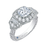 14 Kt White Gold Carizza Bridal Engagement Ring