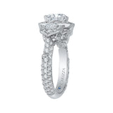 14 Kt White Gold Carizza Bridal Engagement Ring