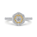 10 Kt White & Yellow Gold Luminous Ring Ring