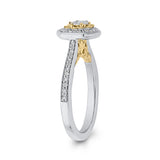 10 Kt White & Yellow Gold Luminous Ring Ring