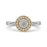 10 Kt White & Yellow Gold Luminous Ring Ring