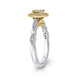 10 Kt White & Yellow Gold Luminous Ring Ring