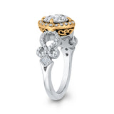 10 Kt White & Yellow Gold Luminous Ring Ring