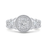 14 Kt White Gold Luminous Ring Engagement Ring