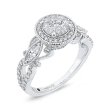 14 Kt White Gold Luminous Ring Engagement Ring