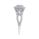 14 Kt White Gold Luminous Ring Engagement Ring