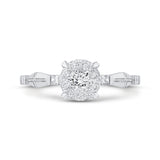 14 Kt White Gold Luminous Ring Engagement Ring