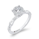 14 Kt White Gold Luminous Ring Engagement Ring
