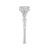 14 Kt White Gold Luminous Ring Engagement Ring