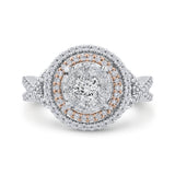 14 Kt White & Rose Gold Luminous Ring Engagement Ring
