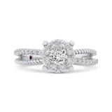 14 Kt White Gold Luminous Ring Engagement Ring