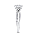 14 Kt White Gold Luminous Ring Engagement Ring