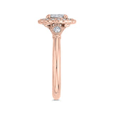 14 Kt Rose & White Gold Luminous Ring Engagement Ring