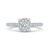 14 Kt White Gold Luminous Ring Engagement Ring