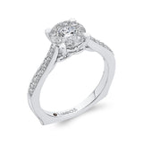 14 Kt White Gold Luminous Ring Engagement Ring