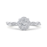 14 Kt White Gold Luminous Ring Engagement Ring