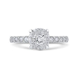 14 Kt White Gold Luminous Ring Engagement Ring