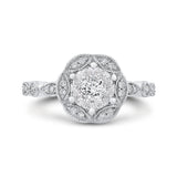 14 Kt White Gold Luminous Ring Engagement Ring