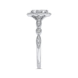 14 Kt White Gold Luminous Ring Engagement Ring