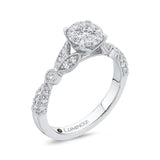 14 Kt White Gold Luminous Ring Engagement Ring