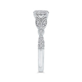 14 Kt White Gold Luminous Ring Engagement Ring