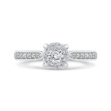 14 Kt White Gold Luminous Ring Engagement Ring