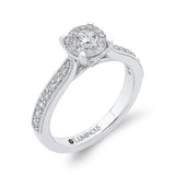 14 Kt White Gold Luminous Ring Engagement Ring