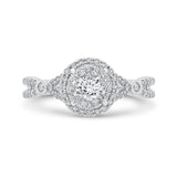 14 Kt White Gold Luminous Ring Engagement Ring