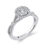 14 Kt White Gold Luminous Ring Engagement Ring