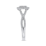 14 Kt White Gold Luminous Ring Engagement Ring