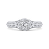14 Kt White Gold Luminous Ring Engagement Ring