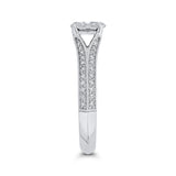 14 Kt White Gold Luminous Ring Engagement Ring