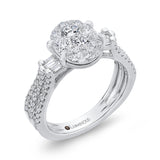14 Kt White Gold Luminous Ring Engagement Ring